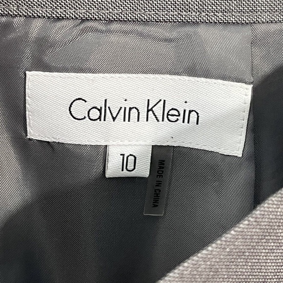 Calvin Klein Women’s Size 10 Smoke Gray Solid Knee Length Career Pencil Skirt - Picture 3 of 10